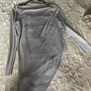 Zara assymetrical blouse taupe color